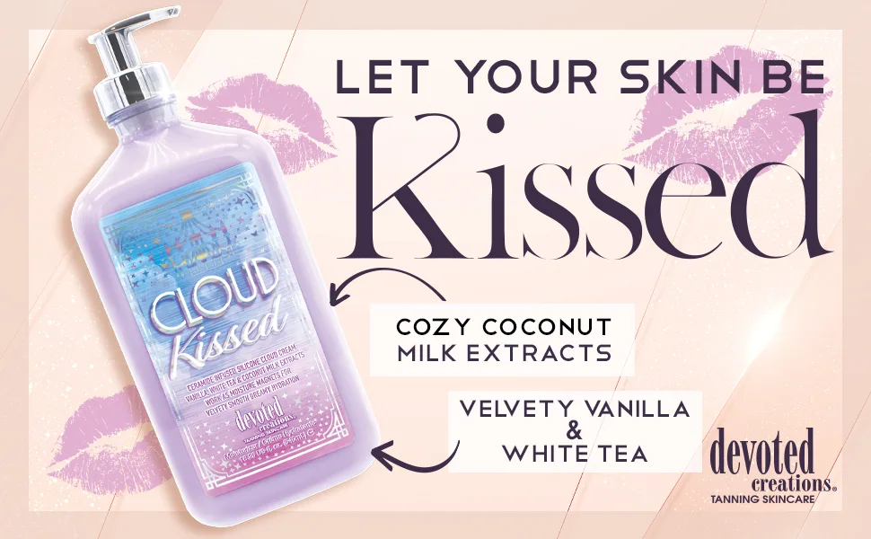 Devoted Creations Cloud Kissed Skin Moisturizer - Antioxidant & Hydrating Lotion for All Skin Types 18.25 Fl Oz - Cloud Kissed, Let Your Skin be Kissed