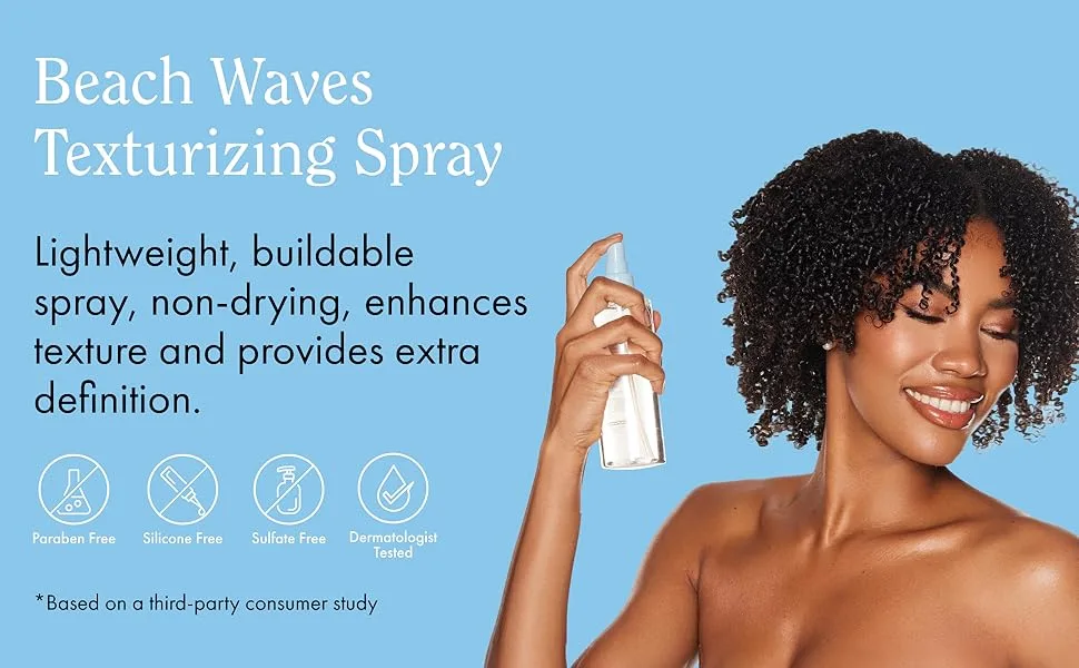 Rizos Curls Beach Waves Texturizing Salt Spray Enhance Texture & Volume Nourish and Enhance Definition with Blue Agave Extract Red Algae & Prickly Pear Cactus 6.8 oz - product information 2