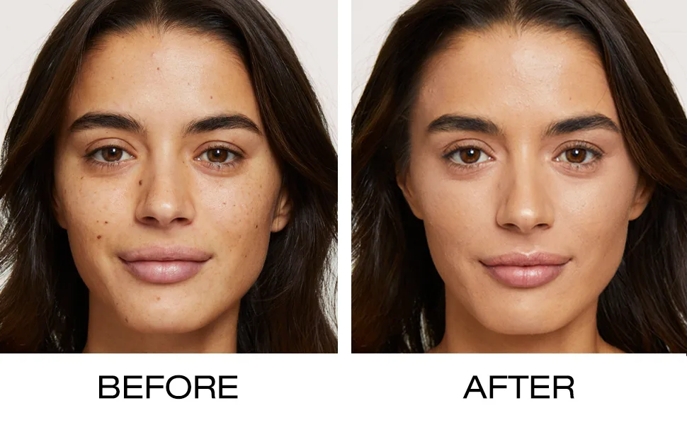 Fold Out Complexion (#5 Deep) - before and after, complexion, coverage, woosh beauty, palette