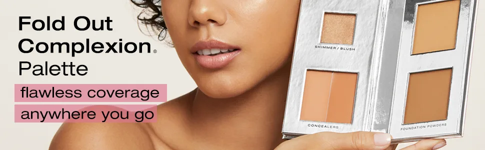 Fold Out Complexion (#5 Deep) - woosh beauty, fold out complexion, palette, all-in-one, easy makeup, minimalist