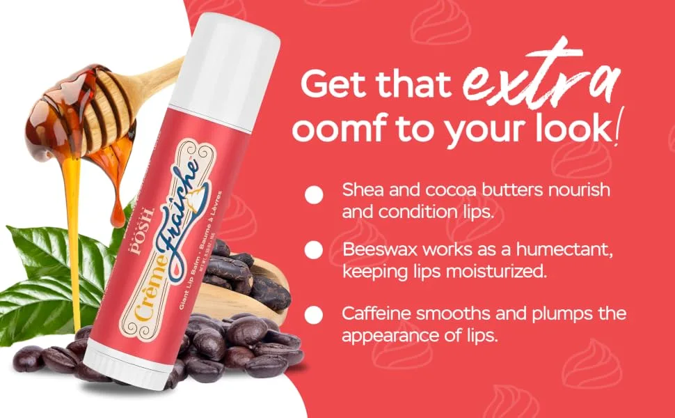 Creme Fraiche Giant Lip Balm - skin moisturizer lips balm dry chapped skin chapstick natural essential fatty acids vitamins