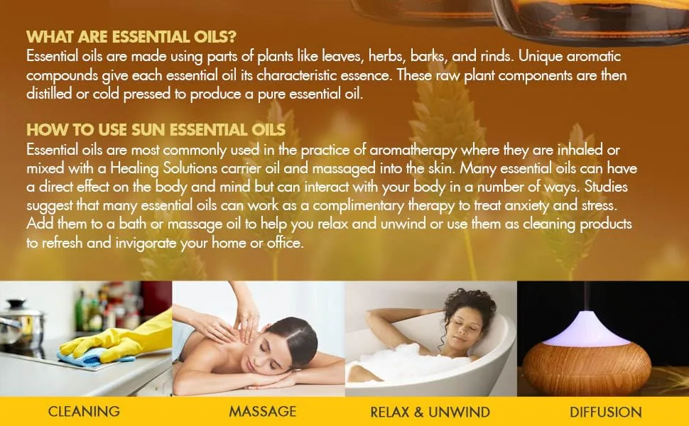 Sun Essential Oils 4oz - Rosewood Essential Oil - 4 Fluid Ounces - Essential Oils