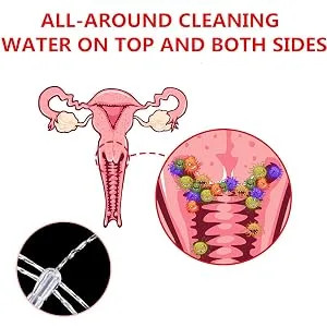 lifevv Medical Manual Pressure Reusable Vaginal Cleansing and Enema Douche System Kit with 3 Nozzle Tips(300ML)-10 oz - product information 5