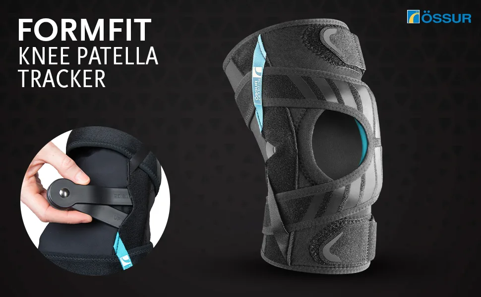 Ossur Formfit Tracker Knee Brace - Patella Stabilizer for Running & Training | Powerlock Straps & CustomFit Hinges for Secure Lateral Support | For Kneecap Tracking or Dislocation (Medium Left) Left M - Ossur Formfit Tracker Knee Brace