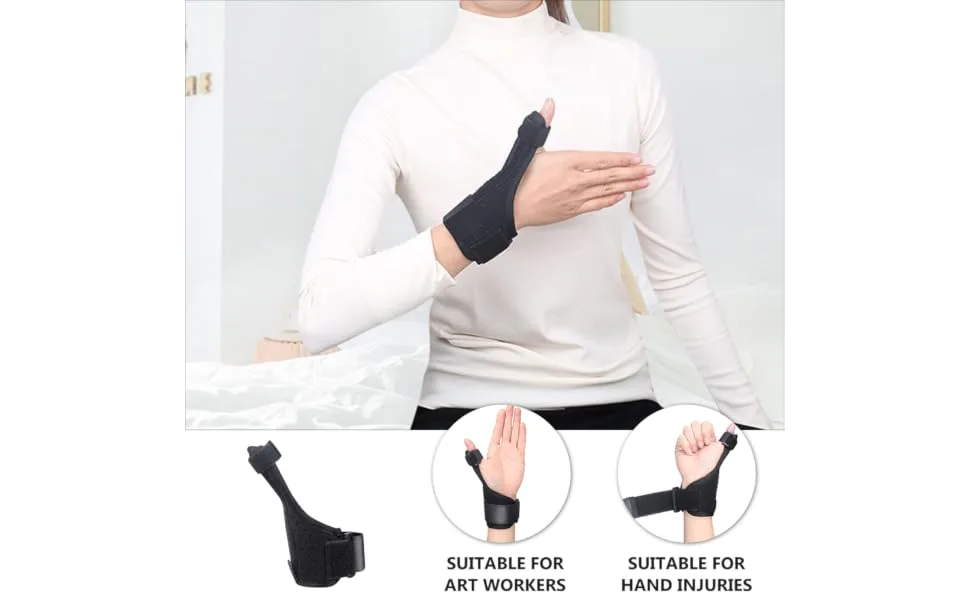 1pc Finger Guard Splint Breathable Fabric Stabilizing Treatment Extension Holder Gloves Finger Support Neoprene Protector for Aluminum Wristband Thumb - product information 1