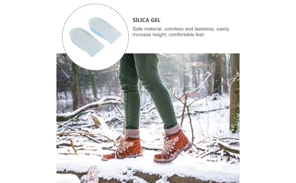 Didiseaon 1 Pair Heightening Insoles Height Increase Insoles Inner Height Insoles Shoe Lift Insoles Heel Lifting Inserts Elevated Shoe Inserts Heel Support Pad Increased Cushion Cloth White - product information 4