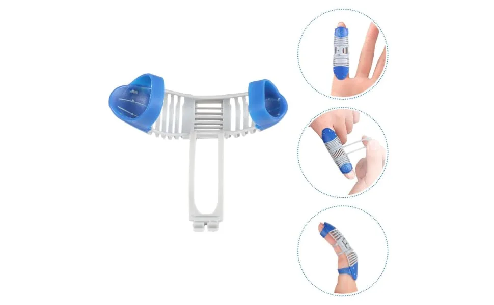 Splint Cots Silicone Protectors Bed Protector for Straightener Fracture Protector Sleeve Basketball Tpe 6.9x2.1x0.4 Blue - product information 3