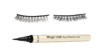 Magic Lash Kit | False Eyelashes & Magic Adhesive Eyeliner | Quick Dry Easy to Use All-Day Wear | Natural-Looking Reusable Strip Lashes | Magnetic Eyelashes Alternative | Glueless Lashes - magic lash product