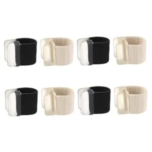 4 Pairs Toe Separator Straightener Separators for Overlapping Women Bunion Separators Yoga Thumb Protector Toe Tubes Sleeves Bunion Relief Pad Hallux Eversion Elastic Splint Men's Assorted Color 2.5x1.9cm - product information 1