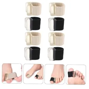 4 Pairs Toe Separator Straightener Separators for Overlapping Women Bunion Separators Yoga Thumb Protector Toe Tubes Sleeves Bunion Relief Pad Hallux Eversion Elastic Splint Men's Assorted Color 2.5x1.9cm - product information 2