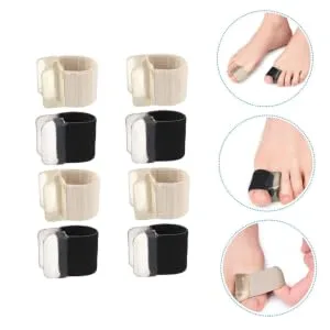 4 Pairs Toe Separator Straightener Separators for Overlapping Women Bunion Separators Yoga Thumb Protector Toe Tubes Sleeves Bunion Relief Pad Hallux Eversion Elastic Splint Men's Assorted Color 2.5x1.9cm - product information 5