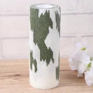 1 Roll Compression Self Adhesive Elastic Camo Tape Cotton Elastic First Aid As Shown Size 5 - product information 5