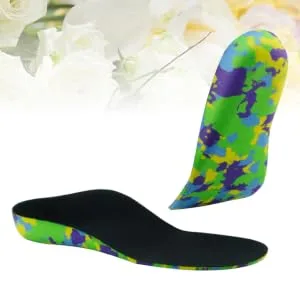 Foot Orthotic Insoles Arch Support Insoles Orthotics Shoe Inserts Athletic Shoe Insoles Plantars Black 20x6cm - product information 3