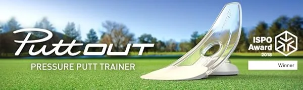 PuttOut Pressure Putt Trainer - Perfect Your Golf Putting White - PuttOUT Pressure Putt Trainer