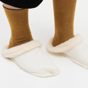 SHERCHPRY Thin Insole Shoes Liner Clogs Liner 39-40 Removable Warm Sandals Lining Slippers Lining Sock Soft Plush Thermal Replacement Insoles Thick Beige 24.5X8.4CM - product information 1