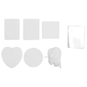 PartyKindom 1 Air Freshener Essential Oil Diffuser Necklace Pads Pink Camping Kettle Diffuser Scented Pad Diy Pad Air Diffuser Scented Pendant Making Materials Car Perfume White Felt - product information 1