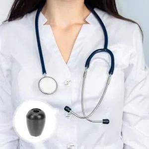10 Pairs Stethoscope Earplugs Spare Parts Echo 1.4X0.9CM Black - product information 2