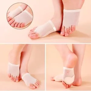 1 Pair Arm Rest Foam Forefoot Pads Cushion Thong Toe Paws Metatarsal Socks Ballet Dance Toe Pad Dance As Shown X-Large - product information 2