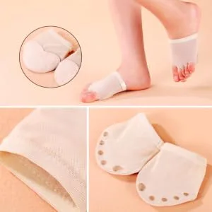 1 Pair Arm Rest Foam Forefoot Pads Cushion Thong Toe Paws Metatarsal Socks Ballet Dance Toe Pad Dance As Shown X-Large - product information 5