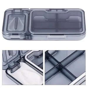 Box Divider Box Cutter All Shapes Medication Splitter Cutter for Small Medication Divider Splitter Pc Portable Medicine Artifact 11.9X6.3cm Grey - product information 1