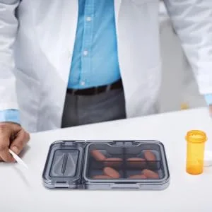Box Divider Box Cutter All Shapes Medication Splitter Cutter for Small Medication Divider Splitter Pc Portable Medicine Artifact 11.9X6.3cm Grey - product information 3