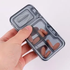 Box Divider Box Cutter All Shapes Medication Splitter Cutter for Small Medication Divider Splitter Pc Portable Medicine Artifact 11.9X6.3cm Grey - product information 4