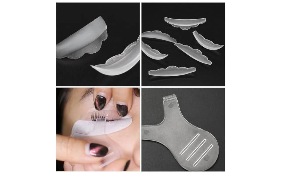 1 Set Y-Shaped Mascara Brush Eyelash Pads Fake Eyelash Pad Eyelash Extension Supply False Eyelash Aid Makeup Prop Silicone Pad Lash Lift Props Eyelash Extension Tool - product information 2