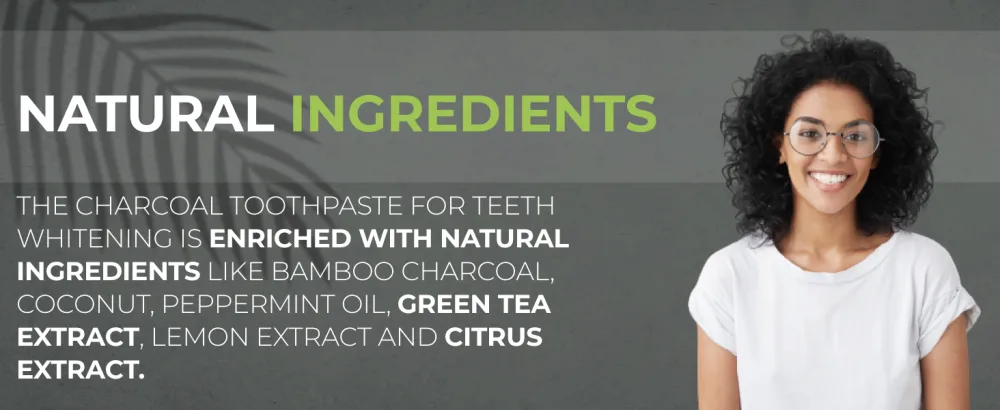 Bamboo Charcoal Toothpaste | 4oz / 120ml | Mint Flavor | Aluminum Tube with Bioplastic Cap | 100% Plastic-Free and Recyclable | Charcoal Paste for Teeth Cleaning and Whitening - BOONBOO Bamboo Charcoal Toothpaste