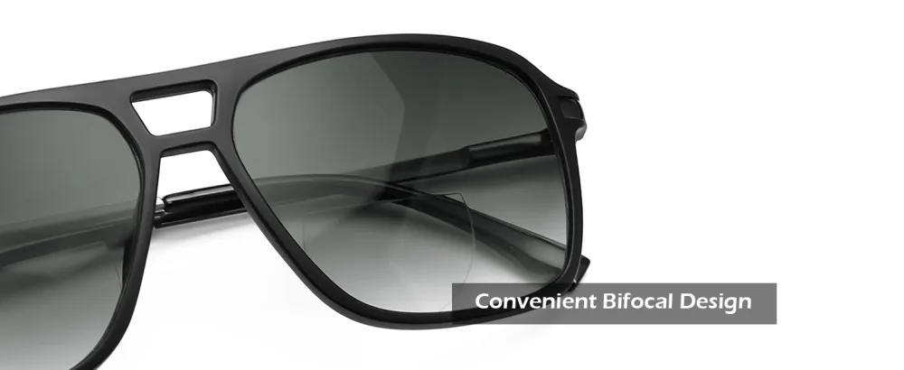 FEISEDY Aviator Bifocal Reading Sunglasses for Men Women Vintage Square Tinted Blue Light Blocking Readers B0181 Black Frame-gradient Gray 1.5 x - FEISEDY Aviator Bifocal Reading Sunglasses for Men Women Vintage Blue Light Blocking Readers B0181