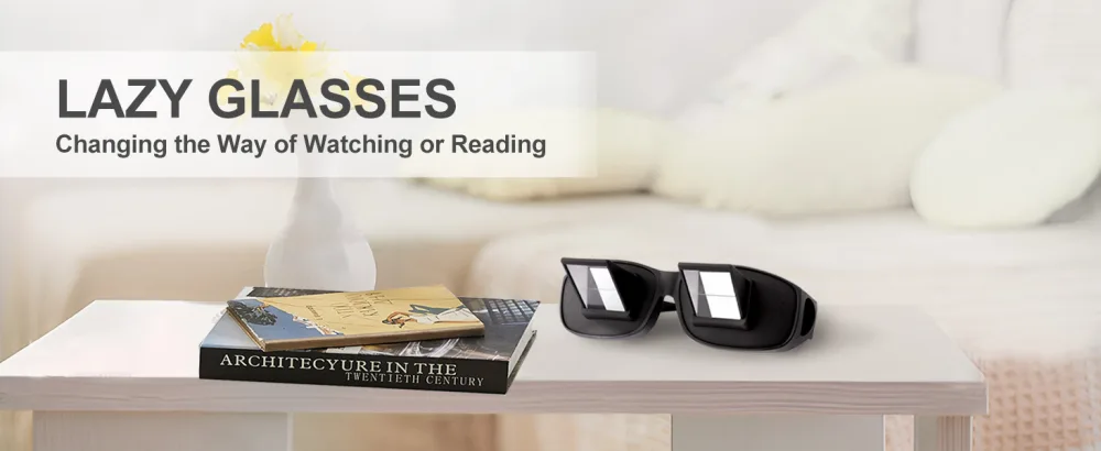 OKH Lazy Glasses Laying Down for Reading/Watching TV Prism Glasses Horizontal Spectacles Lie Down - product information 1
