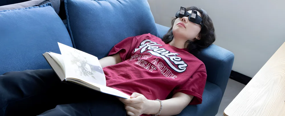OKH Lazy Glasses Laying Down for Reading/Watching TV Prism Glasses Horizontal Spectacles Lie Down - product information 10