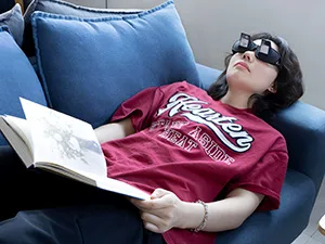 OKH Lazy Glasses Laying Down for Reading/Watching TV Prism Glasses Horizontal Spectacles Lie Down - product information 4