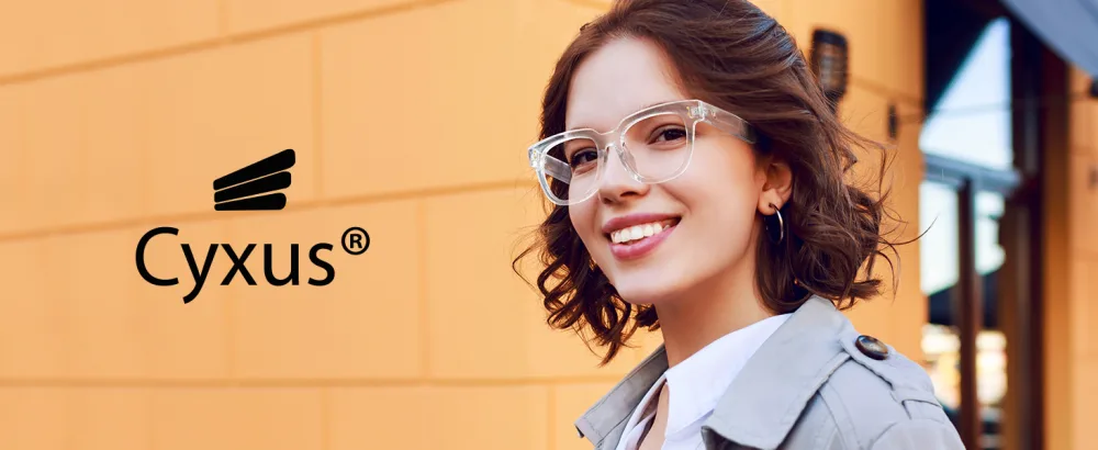 Cyxus Blue Light Blocking Glasses Square Chic Preppy Look MultiColor Frame for Women Men Clear 8153-1 - product information 1