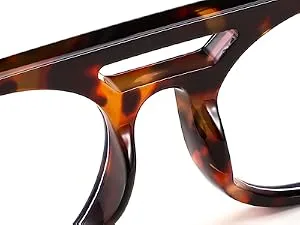 FEISEDY 70s Aviator Blue Light Blocking Glasses Square Pilot Frame Anti Glare Computer Glasses Women Men B0052 004 - Grey Leopard 50 Millimeters - feisedy blue light blocking glasses