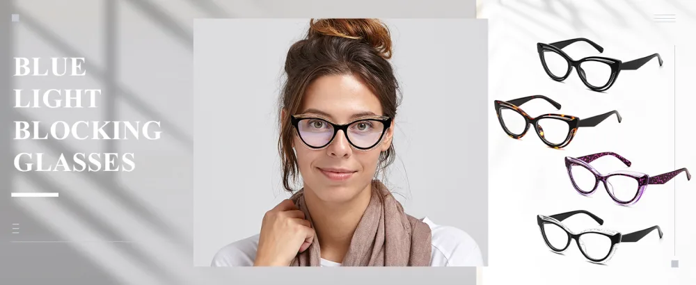 FEISEDY Blue Light Blocking Glasses Women Vintage Cat Eye Frame Anti Fatigue B0169 Black 50 Millimeters - product information 1