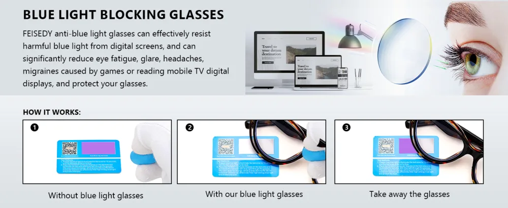 FEISEDY Blue Light Blocking Glasses Women Vintage Cat Eye Frame Anti Fatigue B0169 Black 50 Millimeters - product information 4