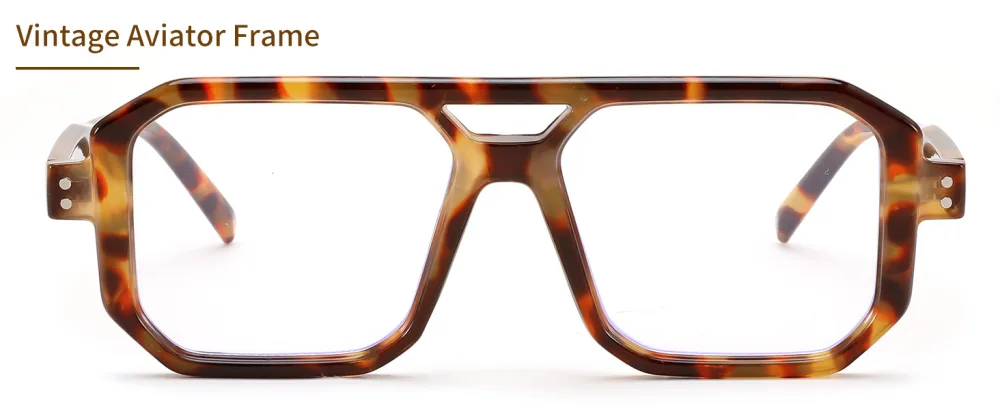 FEISEDY Blue Light Blocking Glasses Aviator Frame Computer Reading/Gaming/TV/Phones Glasses for Women Men B0165 Black Yellow Frame 50 Millimeters - product information 3