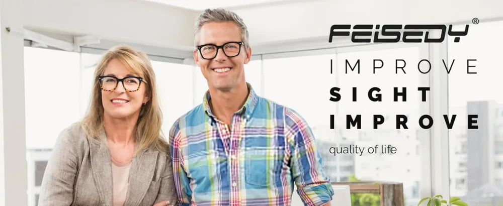 FEISEDY Reading Glasses Blue Light Blocking Square Oversized Glasses for Women and Men B4096 Black&leopard 1.5 x - 409601