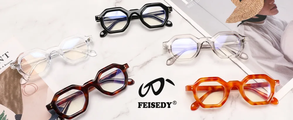 FEISEDY Retro Octagon Blue Light Glasses for Women Men Vintage Polygon Anti Glare Eyeglasses B0102 Leopard 44 Millimeters - product information 1