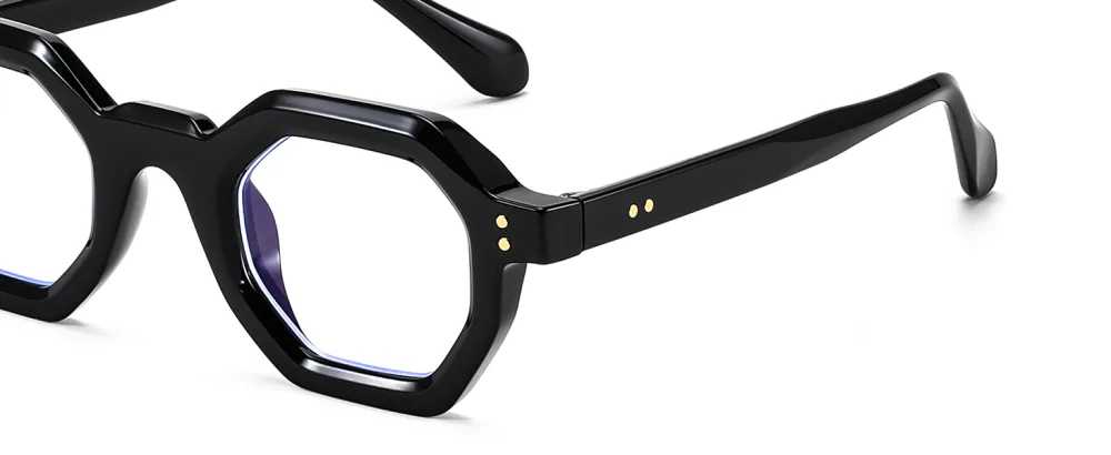 FEISEDY Retro Octagon Blue Light Glasses for Women Men Vintage Polygon Anti Glare Eyeglasses B0102 Leopard 44 Millimeters - product information 4