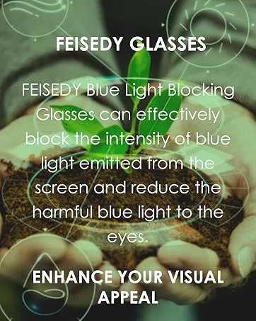 FEISEDY Vintage Square Blue Light Blocking Glasses Women Men 70s Flat Aviator Glasses Computer Anti Glare B0062 Transparent Grey 52 Millimeters - product information 13