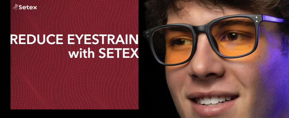 Setex Blue Light Blocking Glasses For Men Women and Gaming with Gecko Grip Anti-Slip Nose Pads - mens blue light glasses