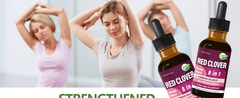 100% Natural Herbal Drops Red Clover Extract for Hormone Balance Menopause Support & Bone Health Support. 2oz - Red Clover drop A1