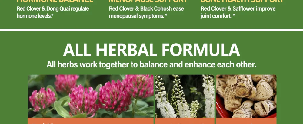 100% Natural Herbal Drops Red Clover Extract for Hormone Balance Menopause Support & Bone Health Support. 2oz - Red Clover drop A3