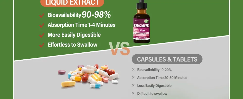 100% Natural Herbal Drops Red Clover Extract for Hormone Balance Menopause Support & Bone Health Support. 2oz - Red Clover drop A5