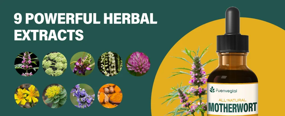 Herbal Complex Extract Motherwort Extract for Hormone Balance Menopause Support & PMS Support. 2oz - Z3333333333