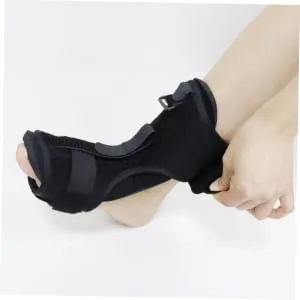 1 Set Drop Foot Support Plantar Sleep Sock Adjustable Plantar Sling Sleeping Stretch Boot Night Splint Fixed Sleeping Socks To Sleep 40x26cm Black - product information 1