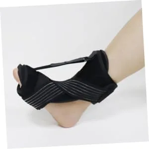 1 Set Drop Foot Support Plantar Sleep Sock Adjustable Plantar Sling Sleeping Stretch Boot Night Splint Fixed Sleeping Socks To Sleep 40x26cm Black - product information 2