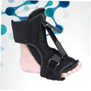 1 Set Drop Foot Support Plantar Sleep Sock Adjustable Plantar Sling Sleeping Stretch Boot Night Splint Fixed Sleeping Socks To Sleep 40x26cm Black - product information 3