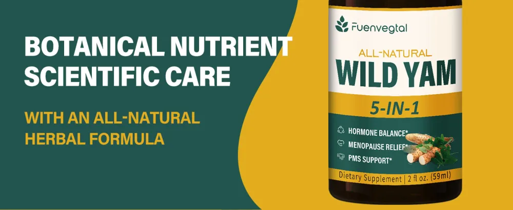 Wild Yam Drops Herbal Extract Blend for Hormone Balance Menopause Relief & PMS Support. 2oz - Z111111